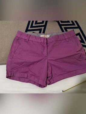 J. Crew Purple Chino Bermuda Shorts